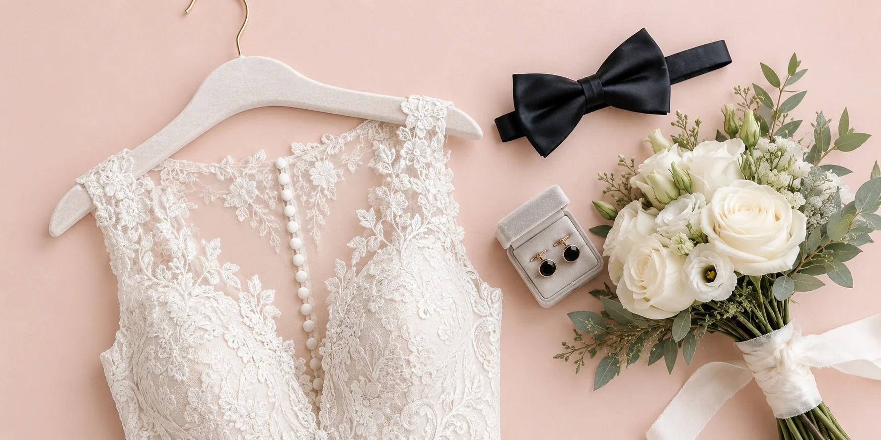 Bride and groom wedding attire inspiration